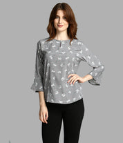 KOTTY Casual 3/4 Sleeve Floral Print Women Multicolor Top 