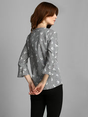 KOTTY Casual 3/4 Sleeve Floral Print Women Multicolor Top 