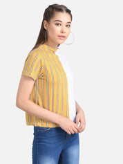 KOTTY Casual Half Sleeve Printed Women Multicolor Top 