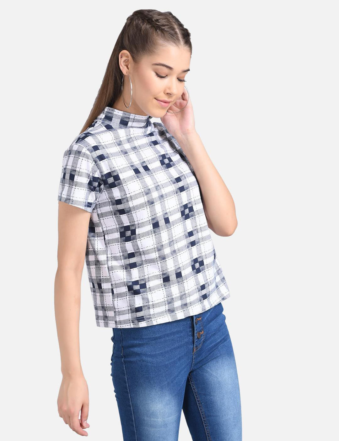 KOTTY Casual Half Sleeve Printed Women Multicolor Top 