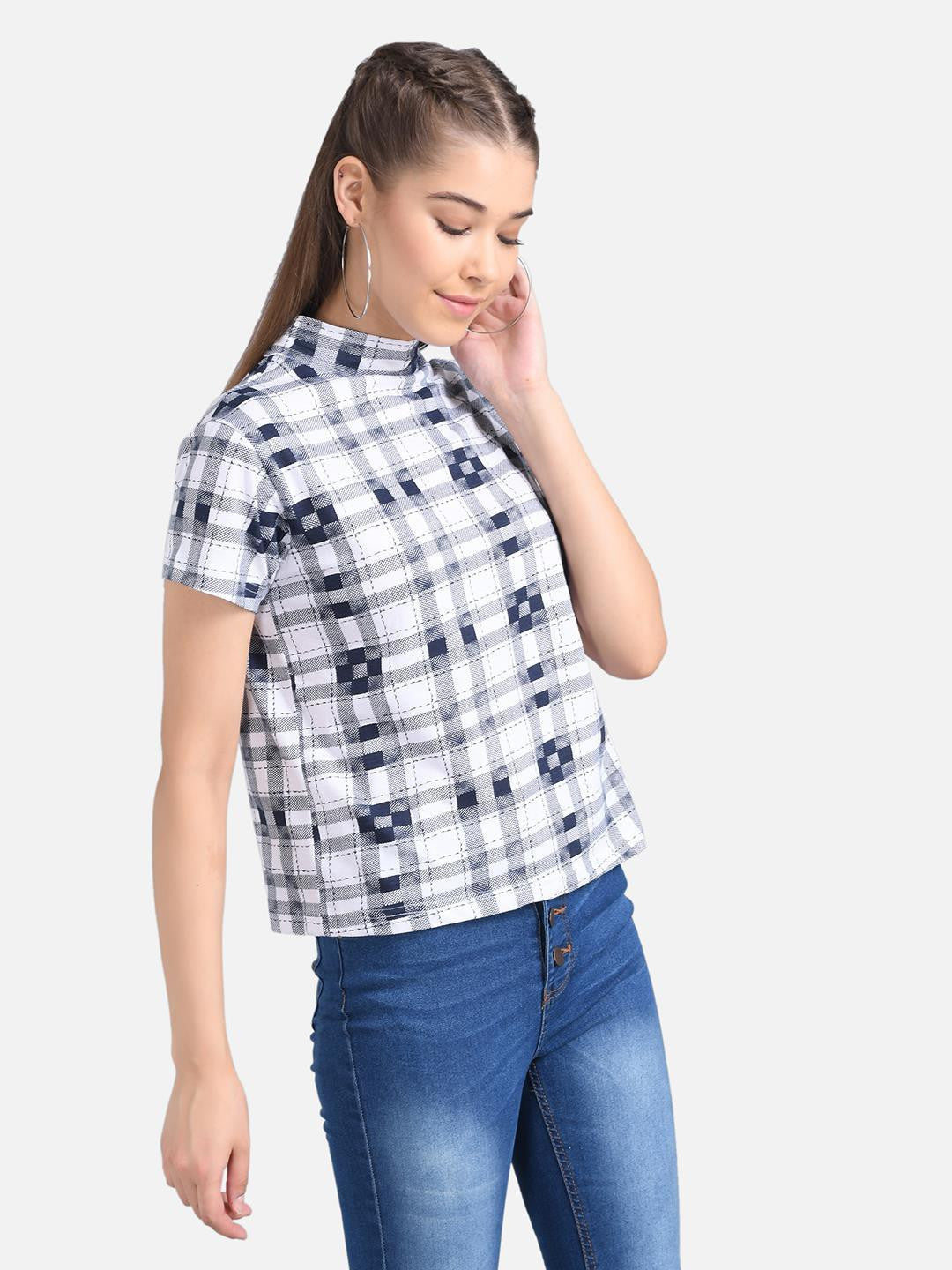 KOTTY Casual Half Sleeve Printed Women Multicolor Top 