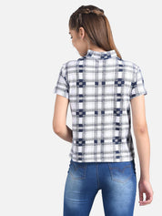 KOTTY Casual Half Sleeve Printed Women Multicolor Top 