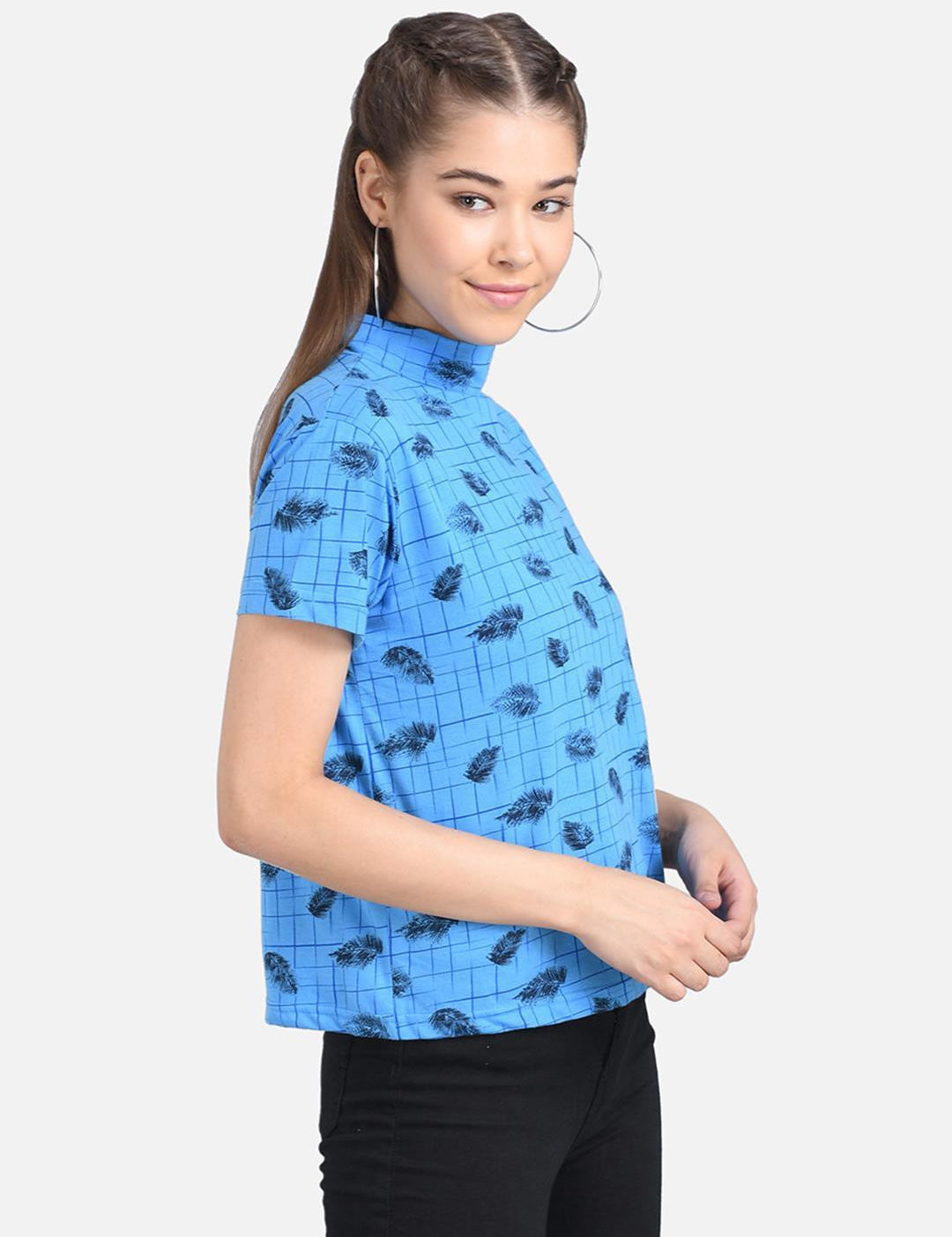KOTTY Casual Half Sleeve Printed Women Multicolor Top 