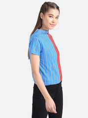 KOTTY Casual Half Sleeve Printed Women Multicolor Top 