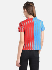 KOTTY Casual Half Sleeve Printed Women Multicolor Top 