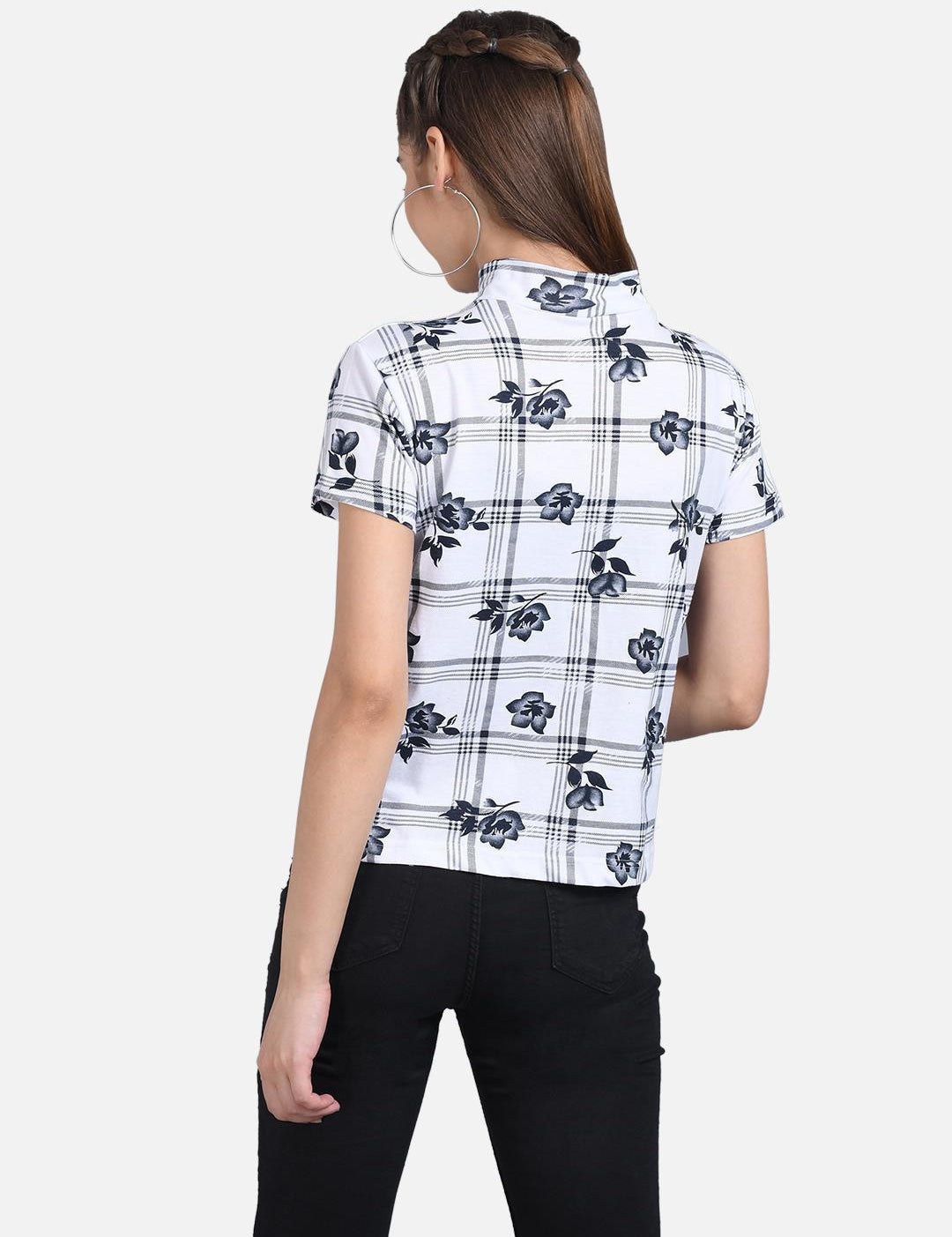 KOTTY Casual Half Sleeve Printed Women Multicolor Top 