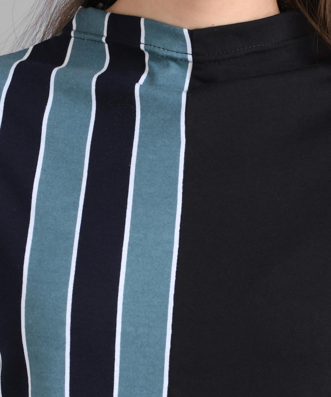 KOTTY Casual Half Sleeve Striped Women Multicolor Top 