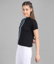 KOTTY Casual Half Sleeve Striped Women Multicolor Top 