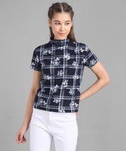 KOTTY Casual Printed Women Blue Top 