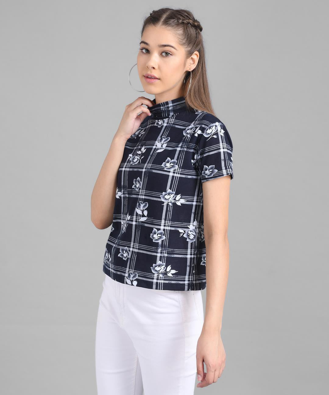 KOTTY Casual Printed Women Blue Top 