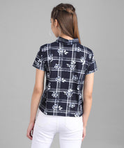 KOTTY Casual Printed Women Blue Top 