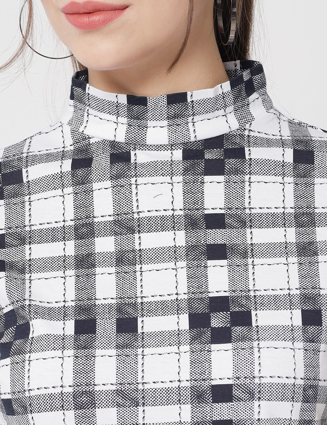 KOTTY Casual Checkered Women White Top 