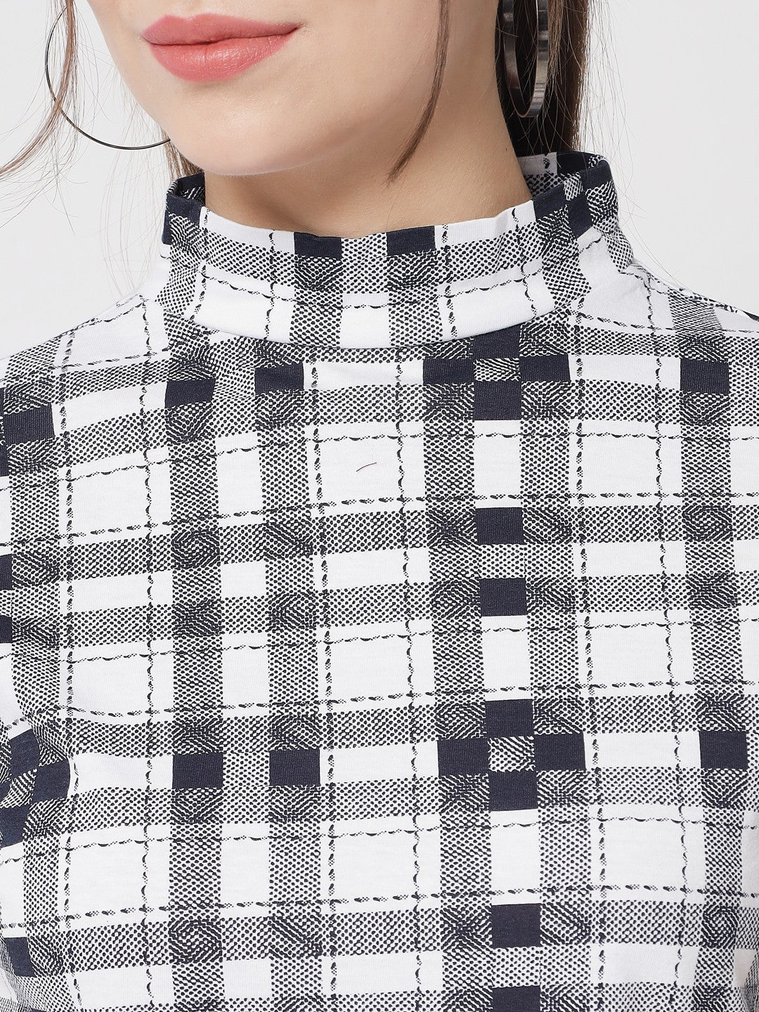 KOTTY Casual Checkered Women White Top 