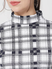 KOTTY Casual Checkered Women White Top 