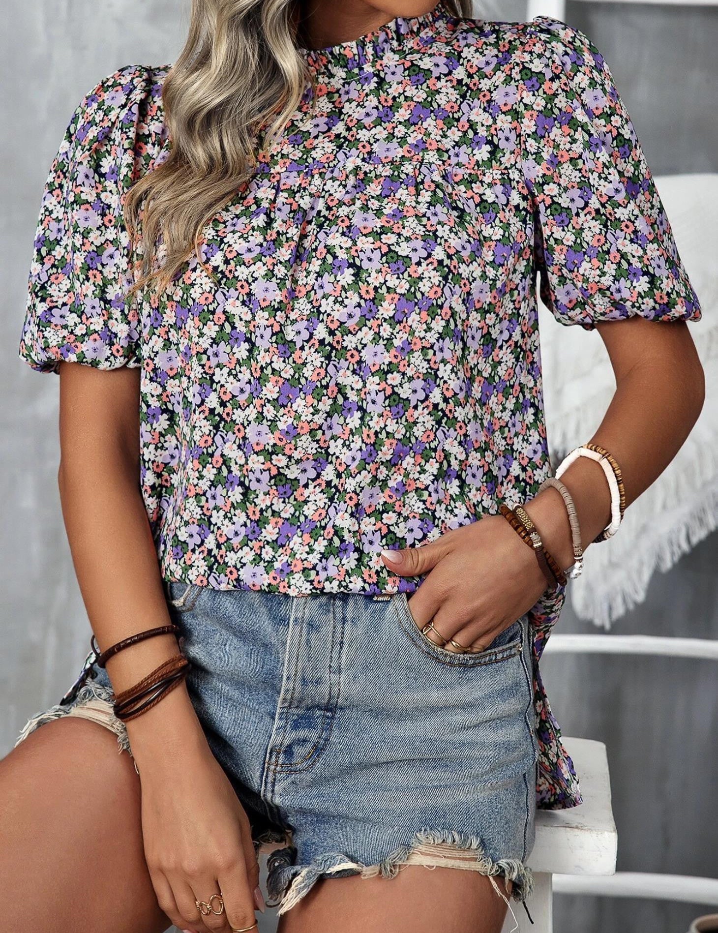 KOTTY Casual Floral Print Women Multicolor Top 