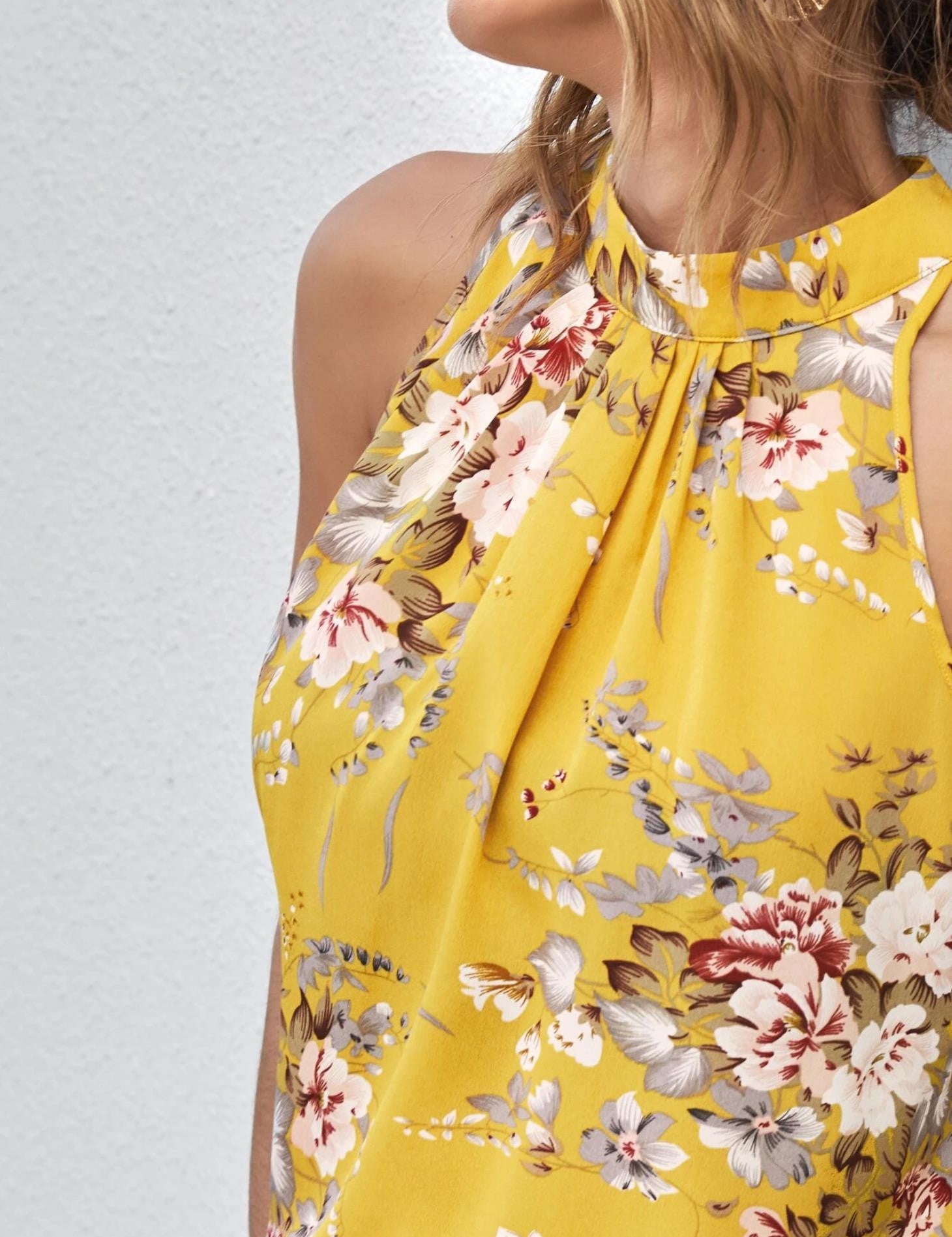 KOTTY Casual Printed Women Yellow Top 