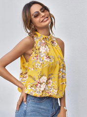 KOTTY Casual Printed Women Yellow Top 