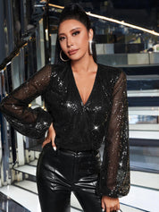 KOTTY Casual Embellished Women Black Top 