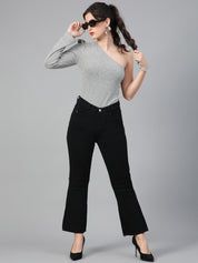 KOTTY Casual Solid Women Silver Top 