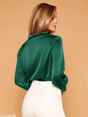 KOTTY Casual Solid Women Green Top 