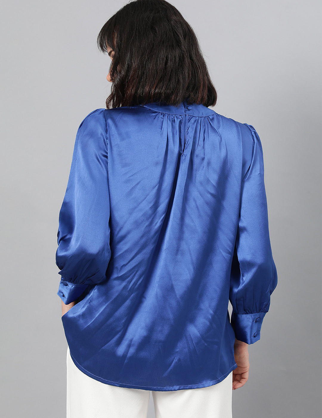 KOTTY Casual Solid Women Blue Top 