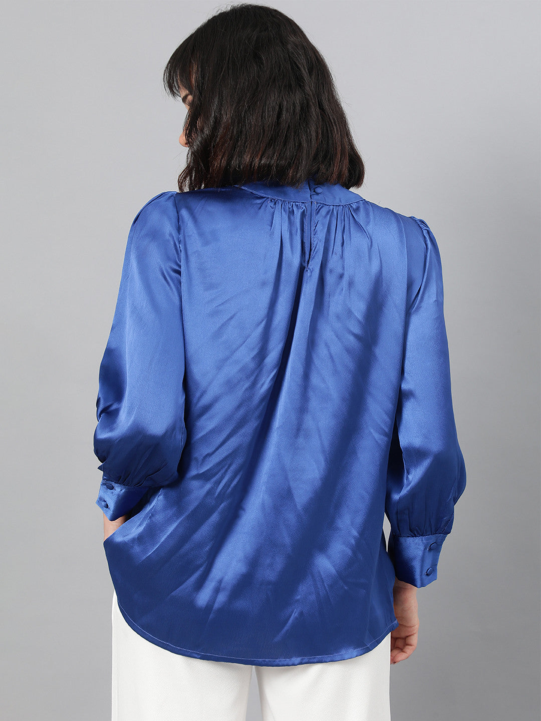 KOTTY Casual Solid Women Blue Top 
