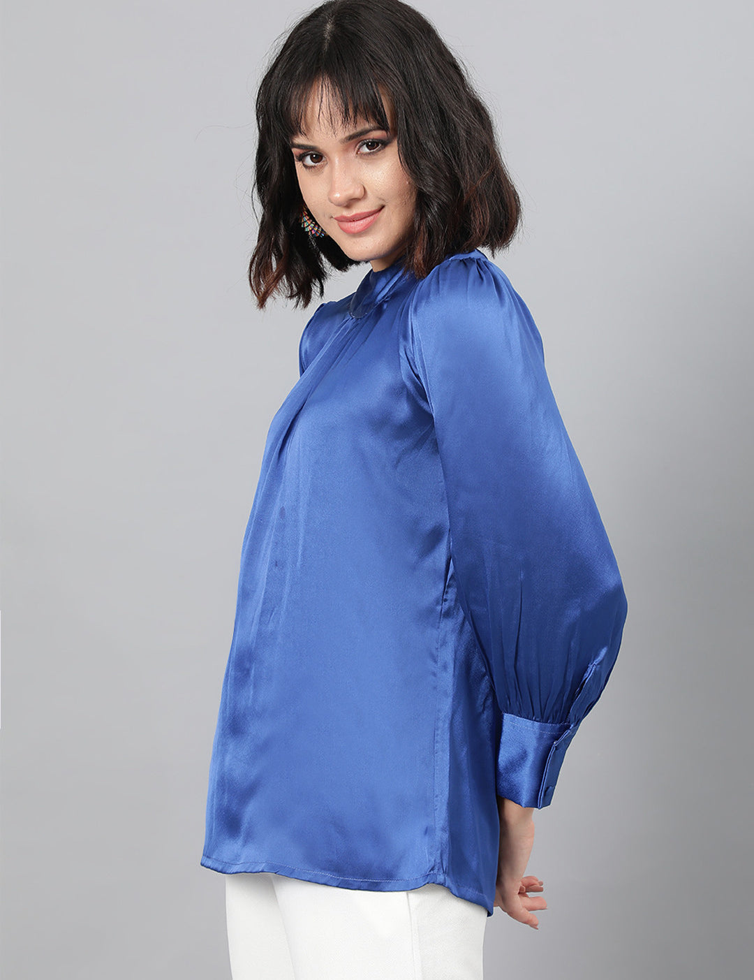 KOTTY Casual Solid Women Blue Top 