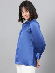 KOTTY Casual Solid Women Blue Top 