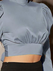 KOTTY Casual Solid Women Purple Top 