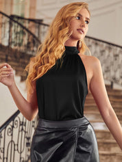 KOTTY Casual Printed Women Black Top 