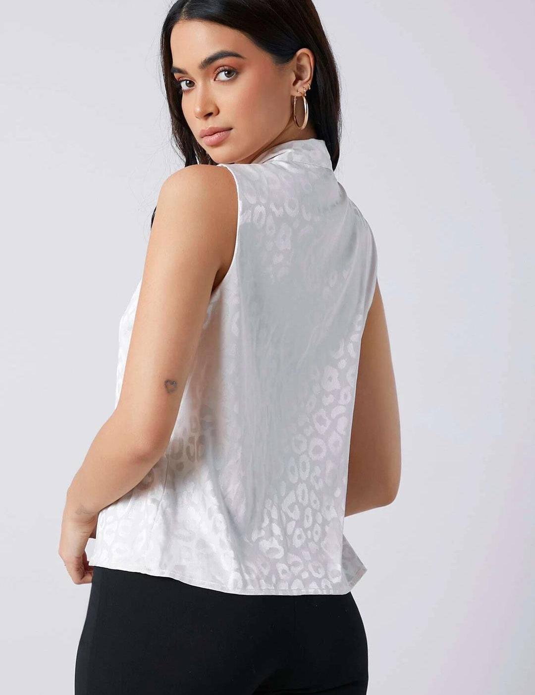 KOTTY Casual Printed Women White Top 