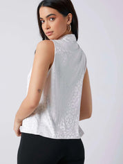 KOTTY Casual Printed Women White Top 