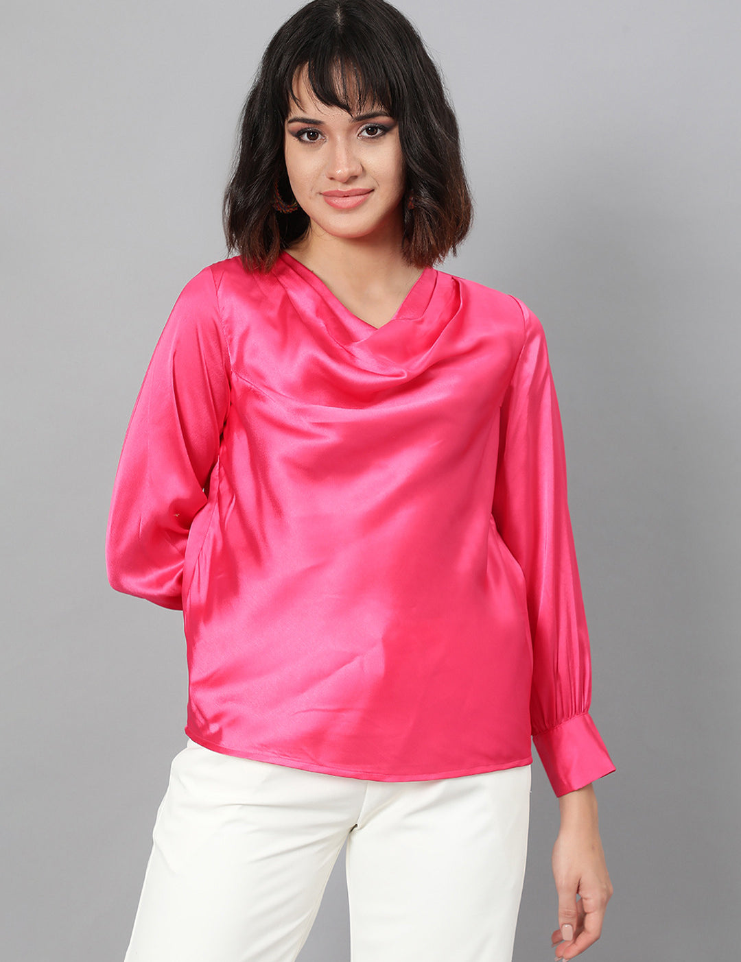 KOTTY Casual Solid Women Pink Top 