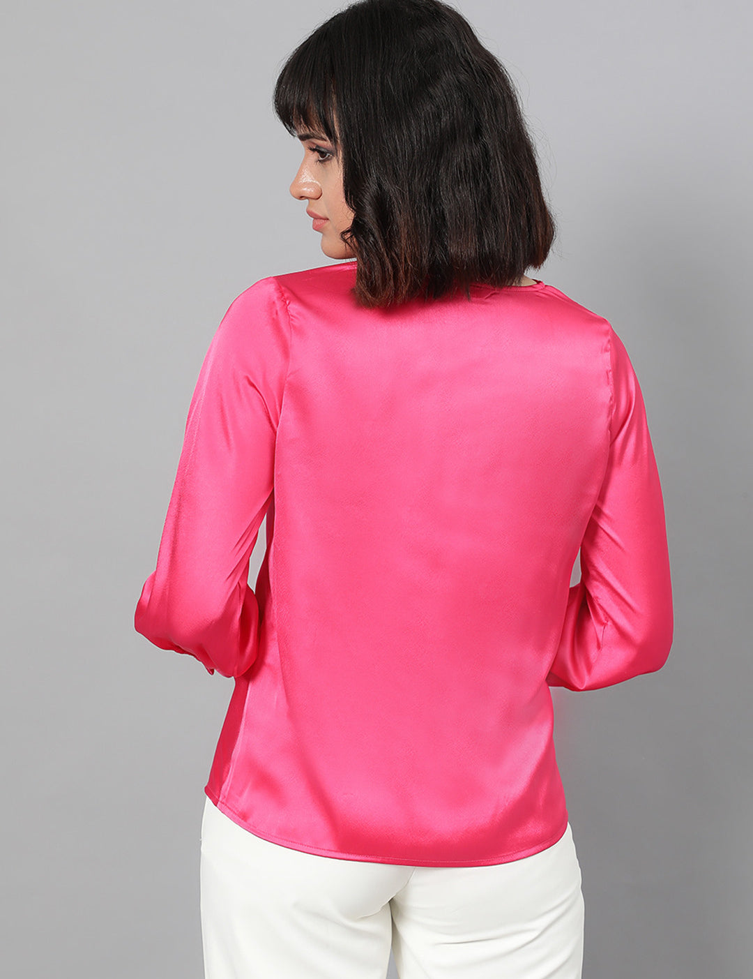 KOTTY Casual Solid Women Pink Top 