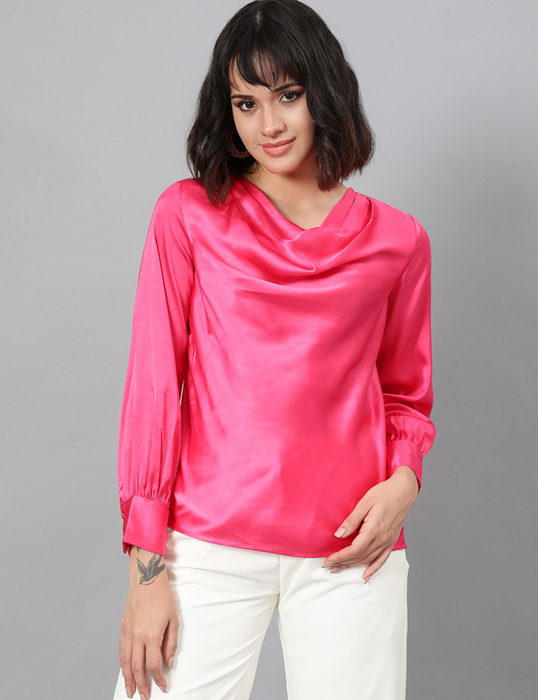 KOTTY Casual Solid Women Pink Top 