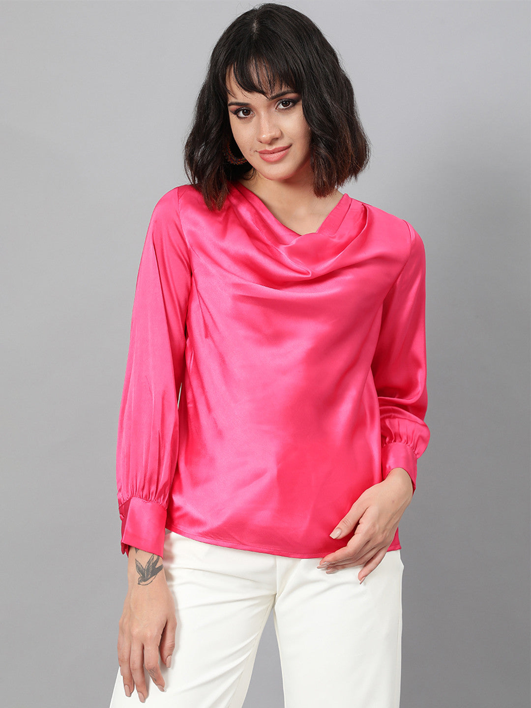 KOTTY Casual Solid Women Pink Top 