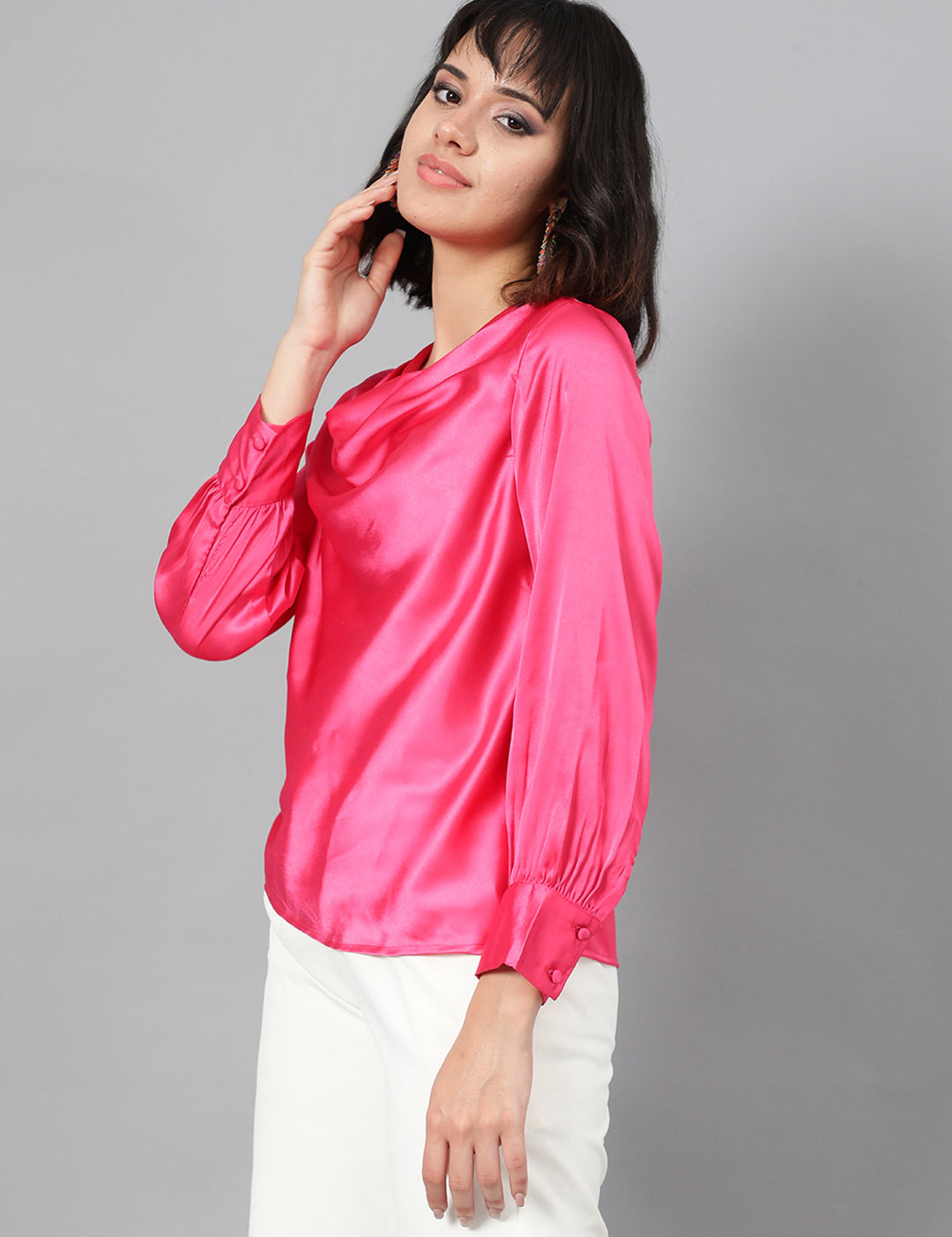 KOTTY Casual Solid Women Pink Top 