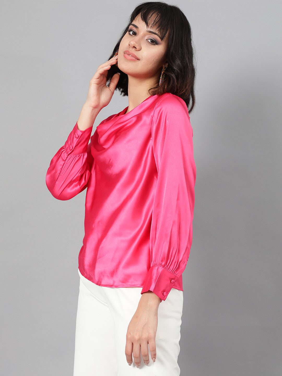KOTTY Casual Solid Women Pink Top 