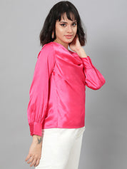 KOTTY Casual Solid Women Pink Top 