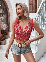 KOTTY Casual Printed Women Red, White Top 
