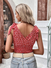 KOTTY Casual Printed Women Red, White Top 