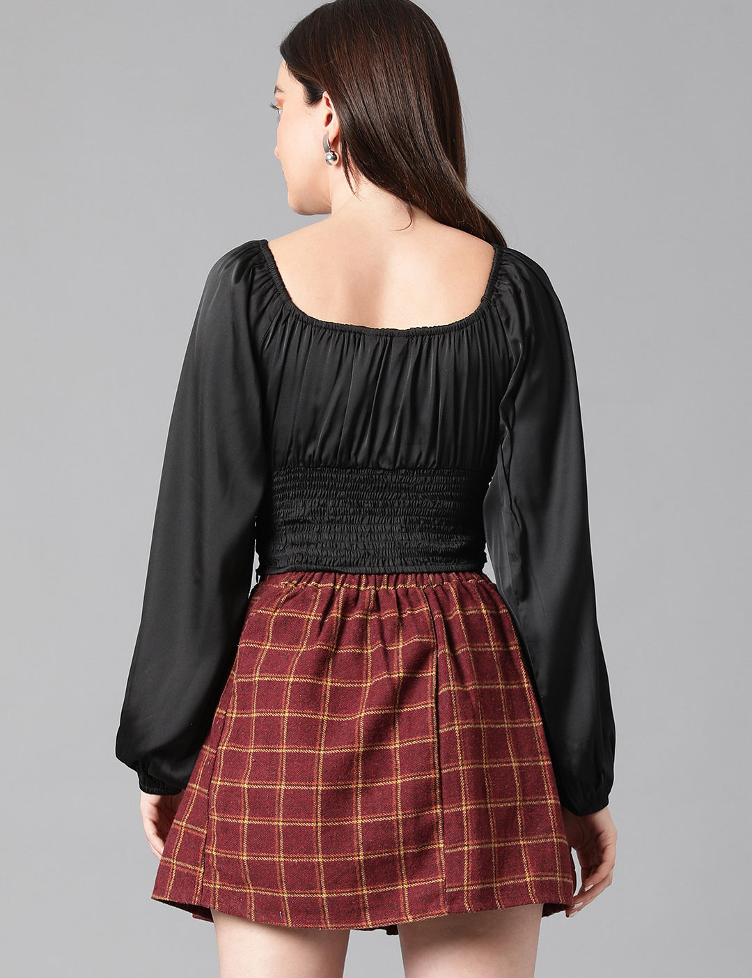 KOTTY Casual Solid Women Black Top 