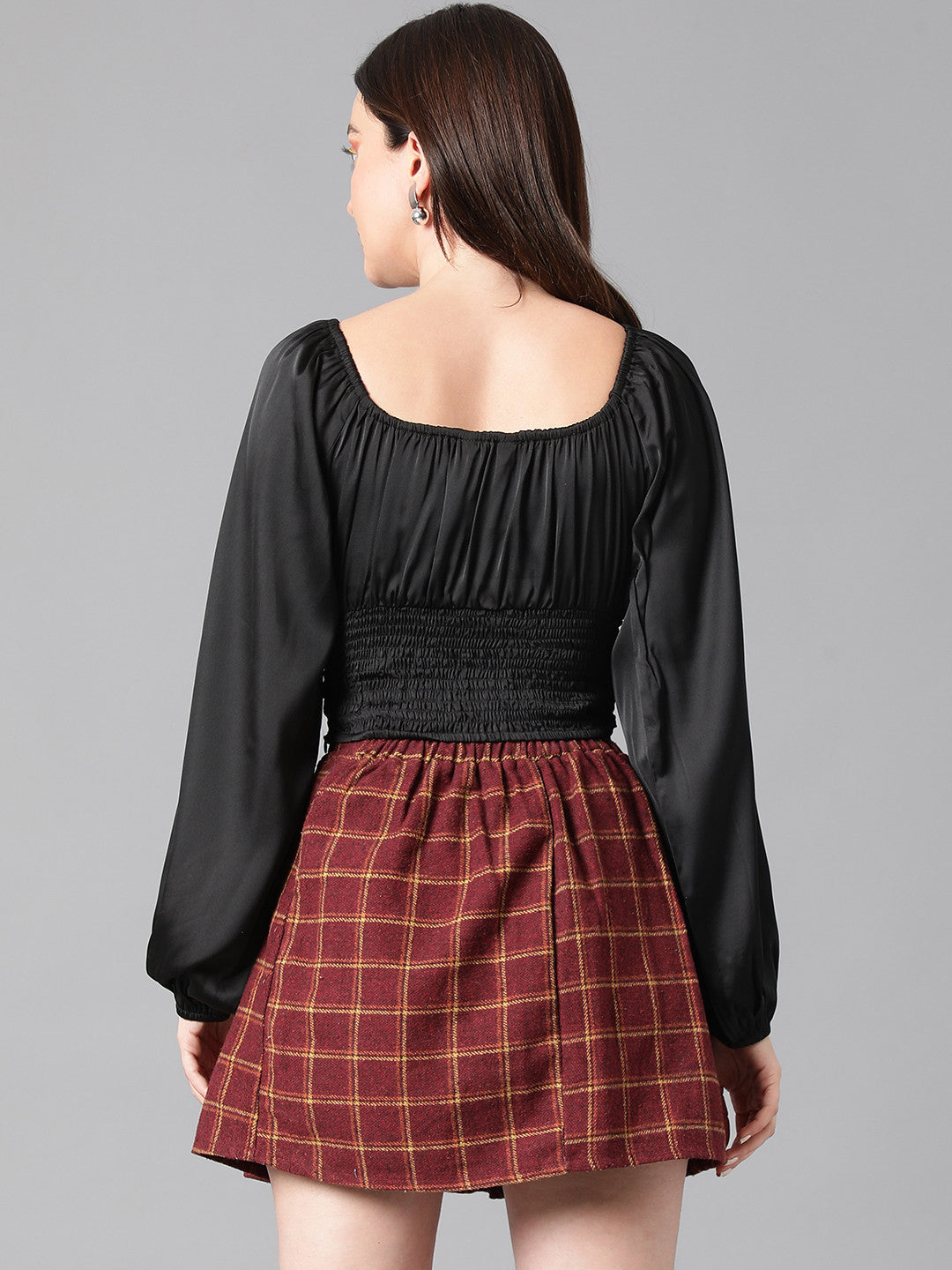 KOTTY Casual Solid Women Black Top 
