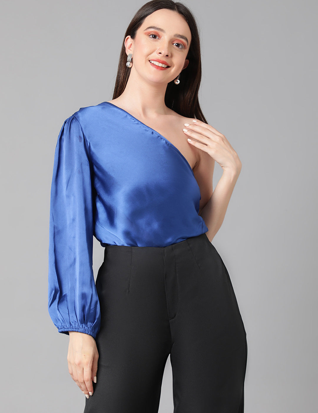 KOTTY Casual Solid Women Blue Top 