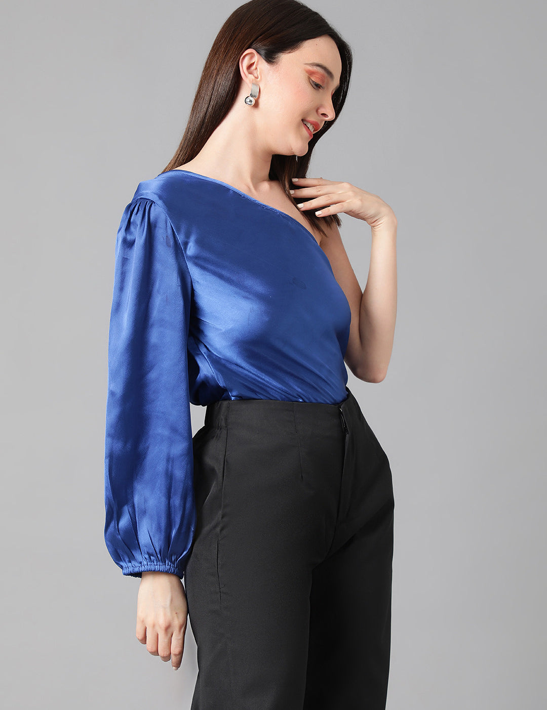 KOTTY Casual Solid Women Blue Top 