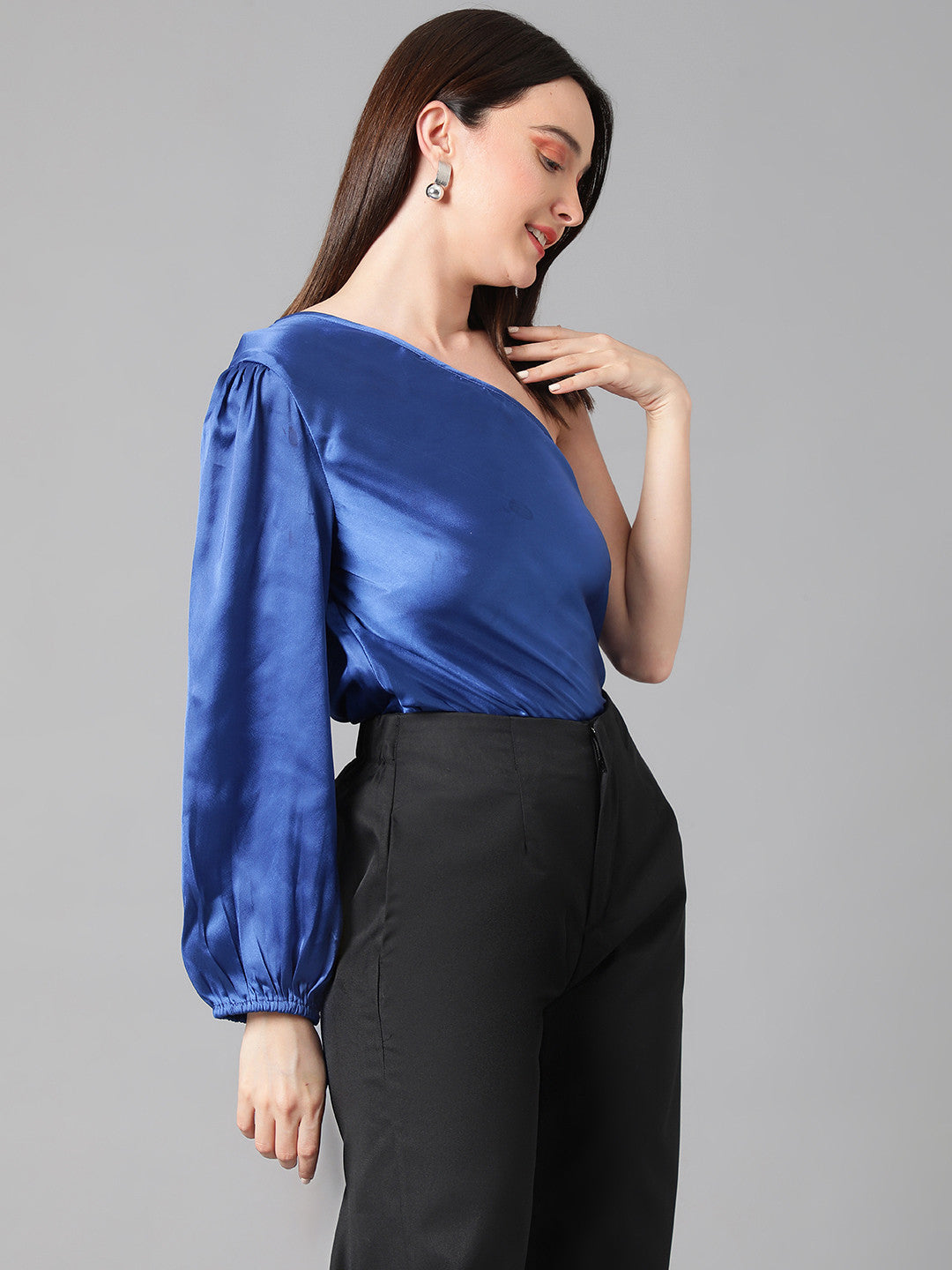 KOTTY Casual Solid Women Blue Top 