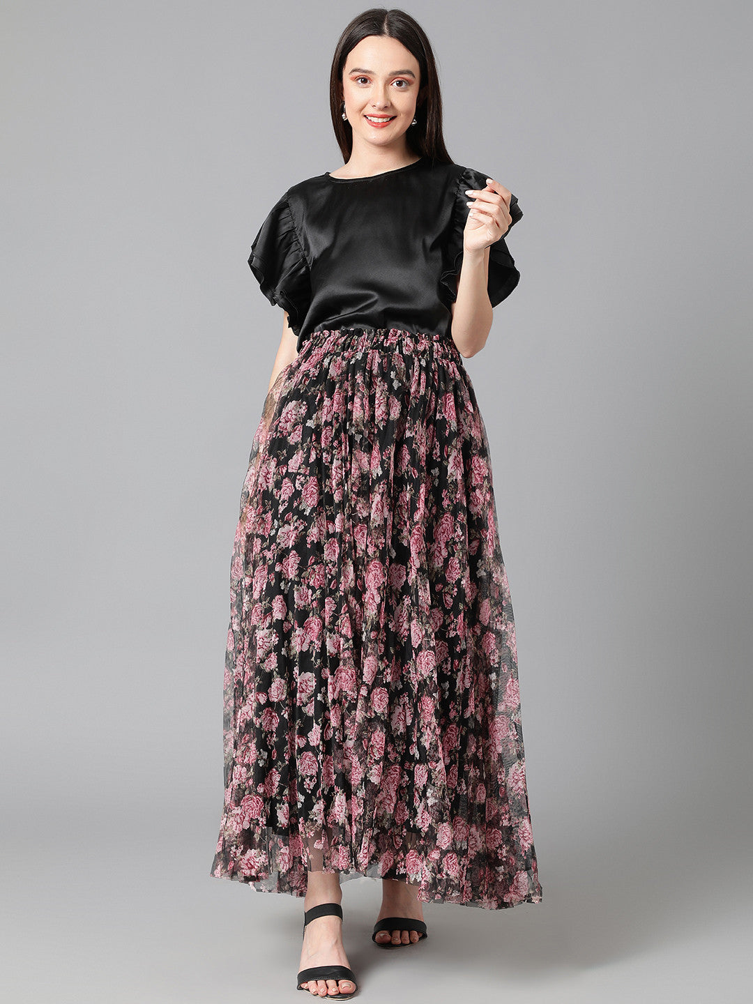 KOTTY Casual Solid Women Black Top 