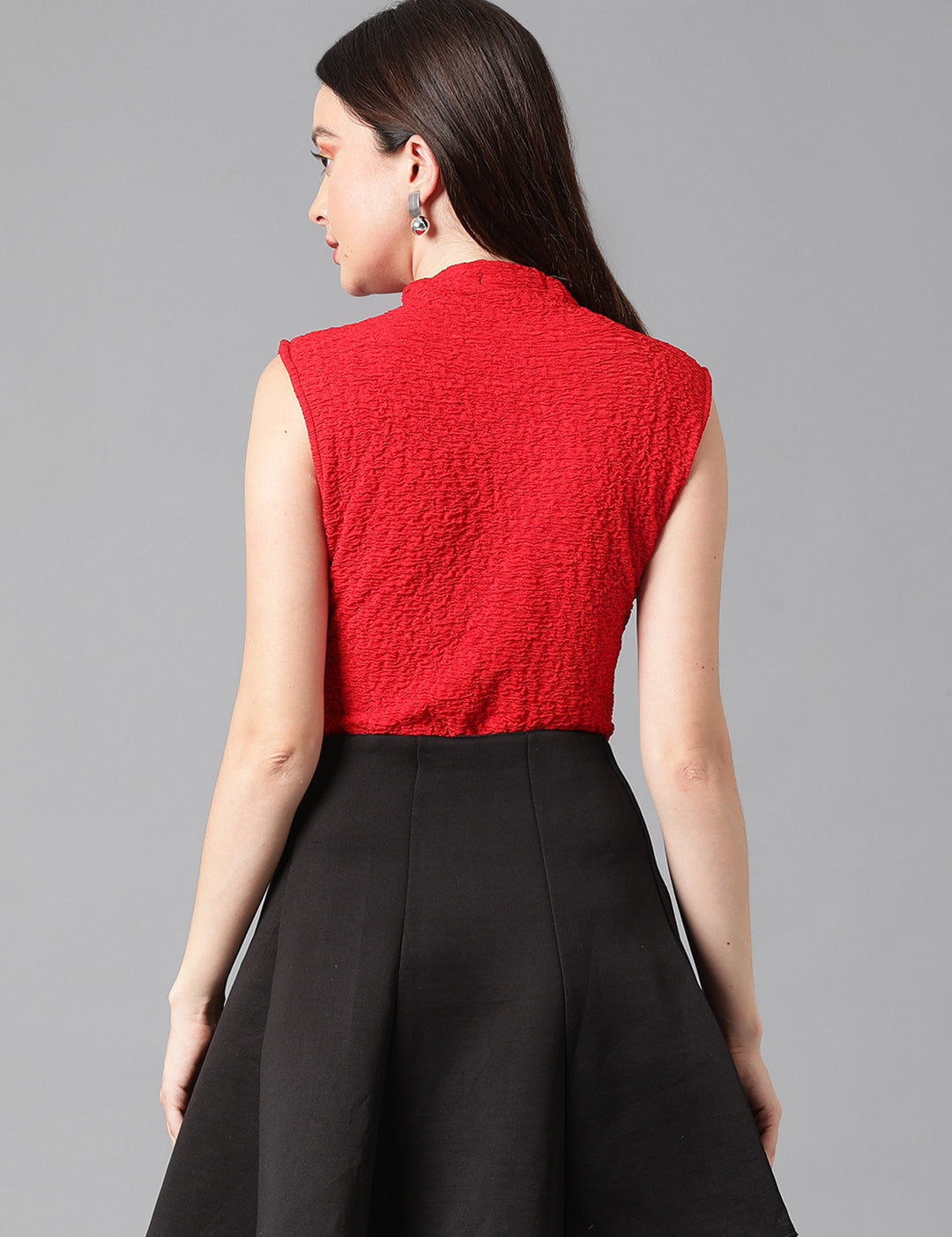KOTTY Casual Solid Women Red Top 