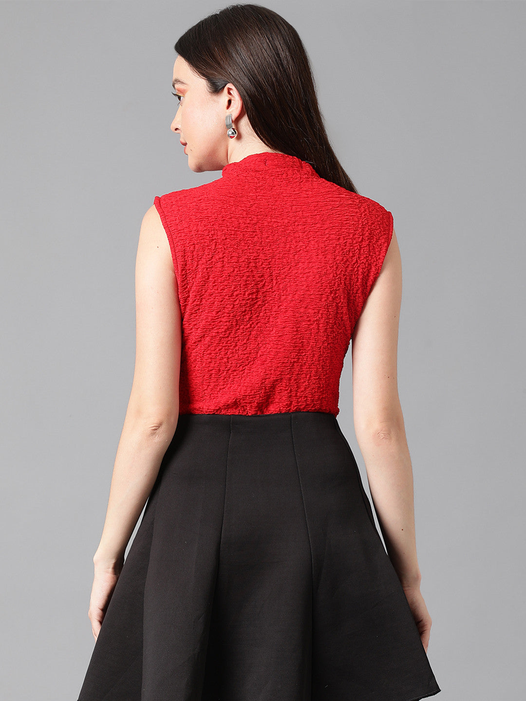 KOTTY Casual Solid Women Red Top 