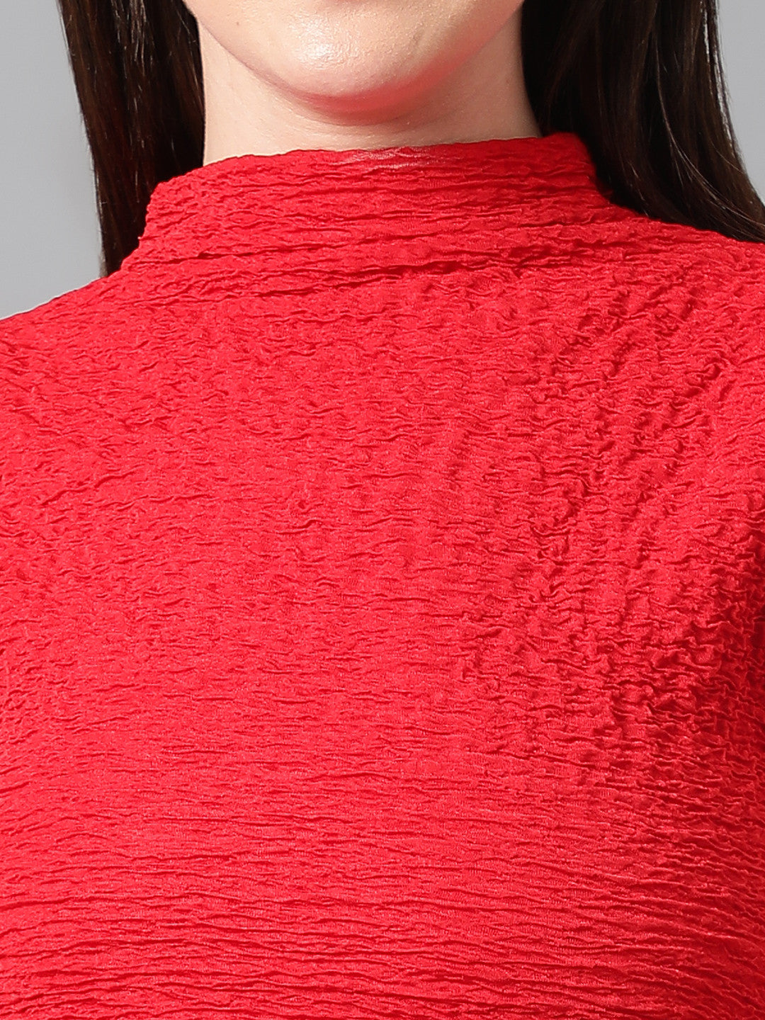 KOTTY Casual Solid Women Red Top 
